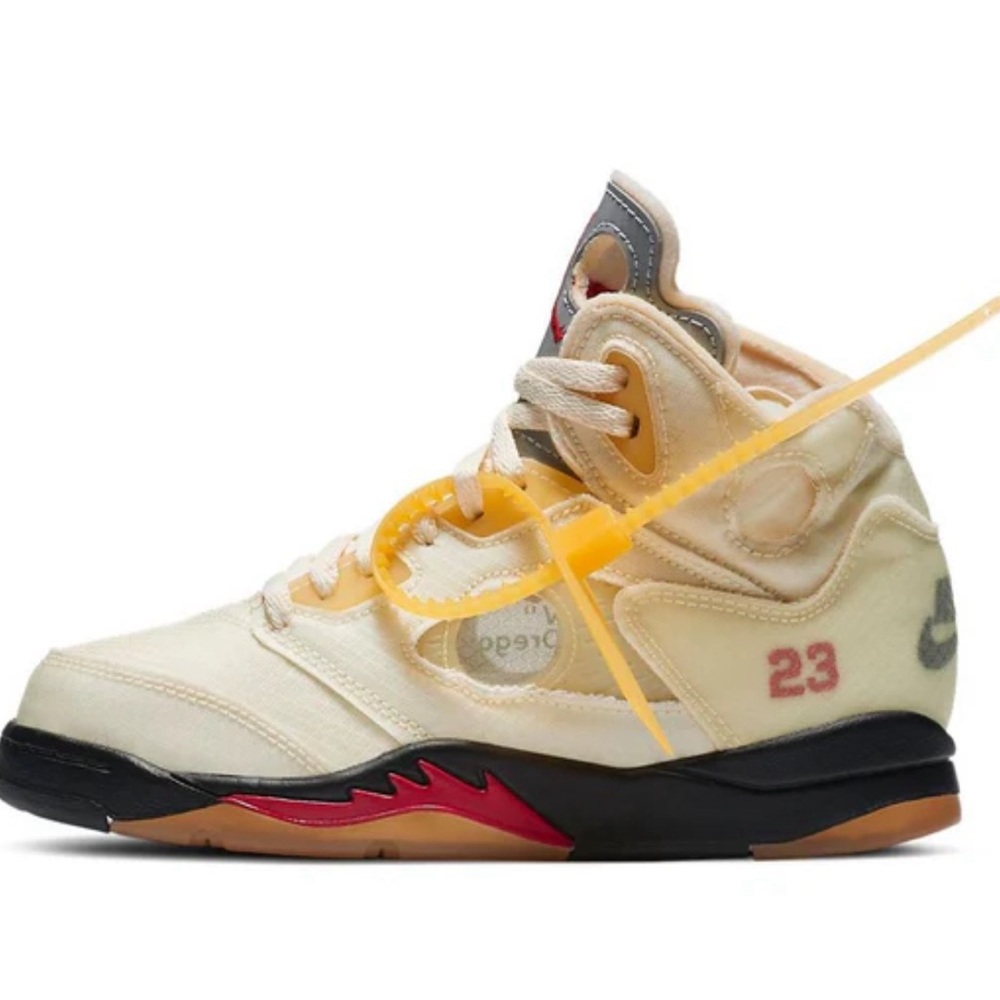 Kids Jordan 5 Retro Off-White Sail